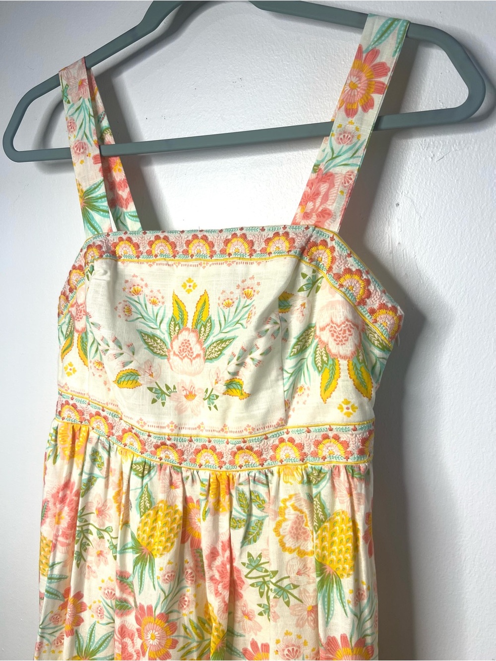 Rachel Zoe Floral Smocked Maxi Dress Sleeveless Embroidered SZ 2 NEW. NWT - Picture 5 of 11